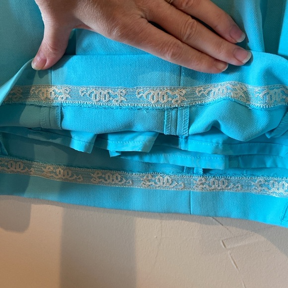 Lilly Pulitzer Baby Blue Mini Dress with Beaded Cut Out Neckline - Picture 8 of 12